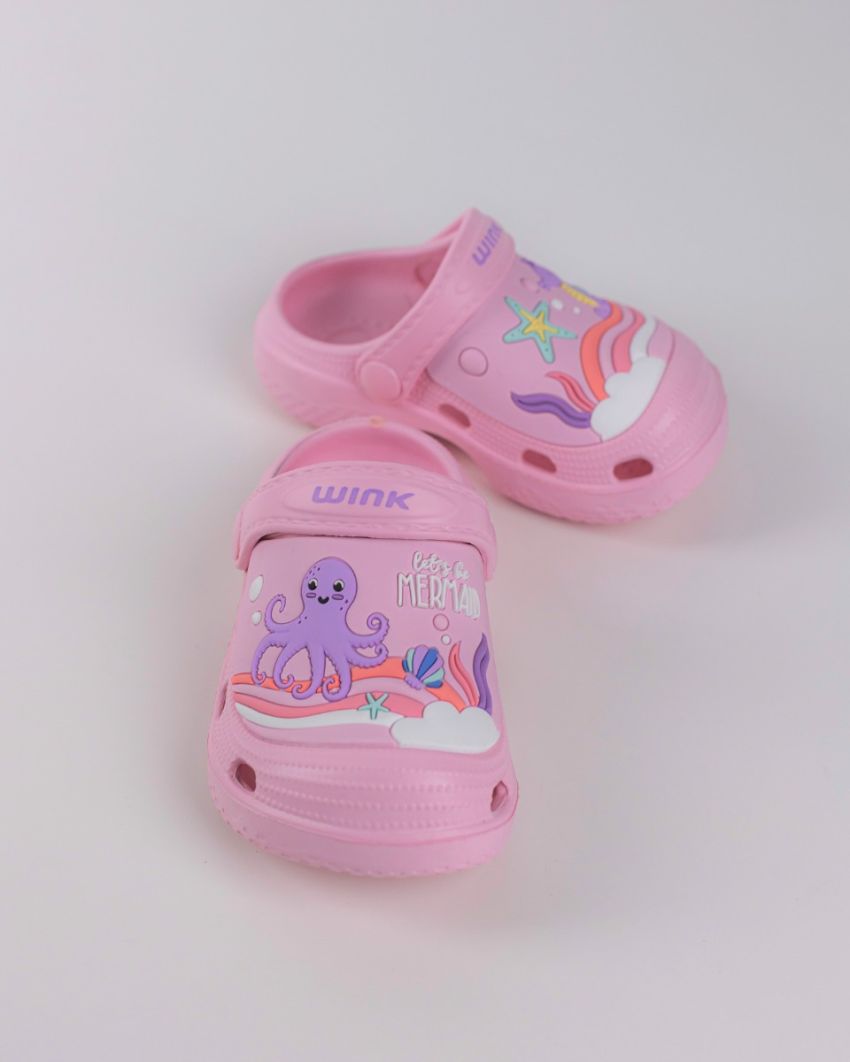 Wink - Octo pink baby slippers
