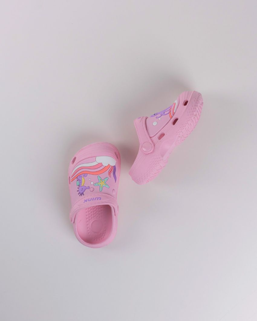 Wink - Octo pink baby slippers
