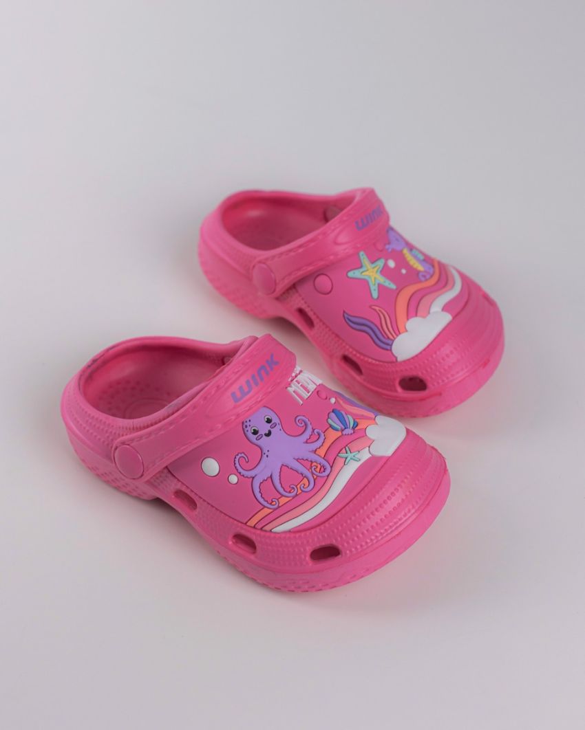 Wink - Octo magenta baby slippers
