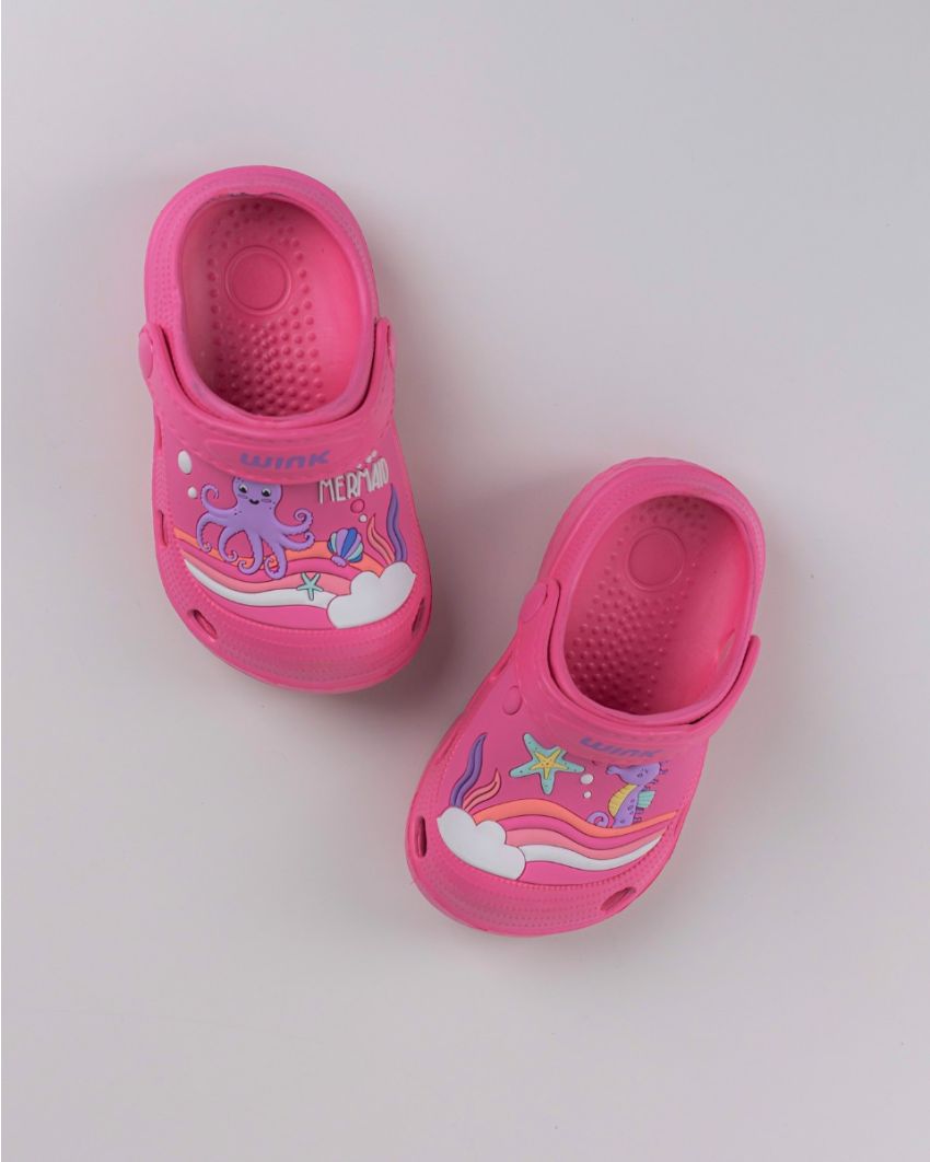 Wink - Octo magenta baby slippers