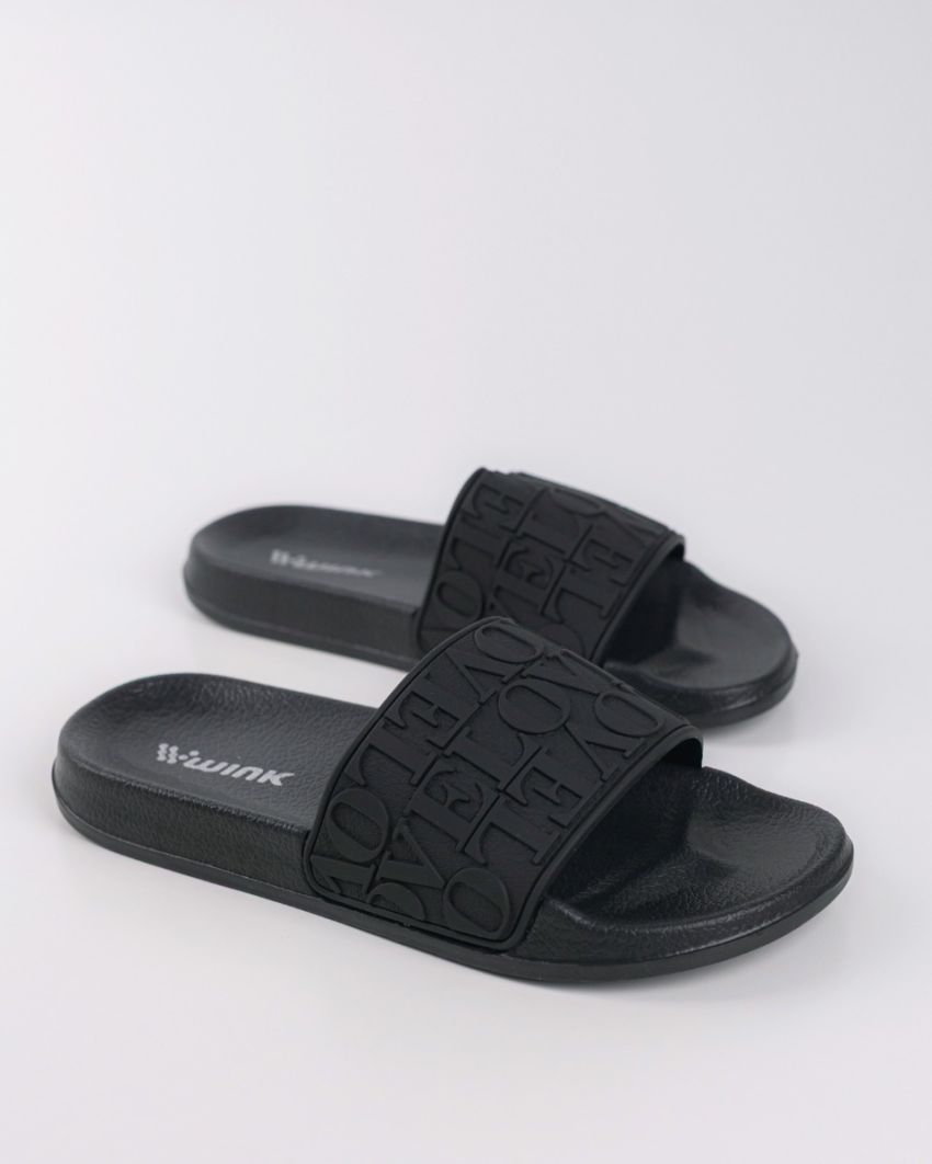 Wink - Aello black women slippers