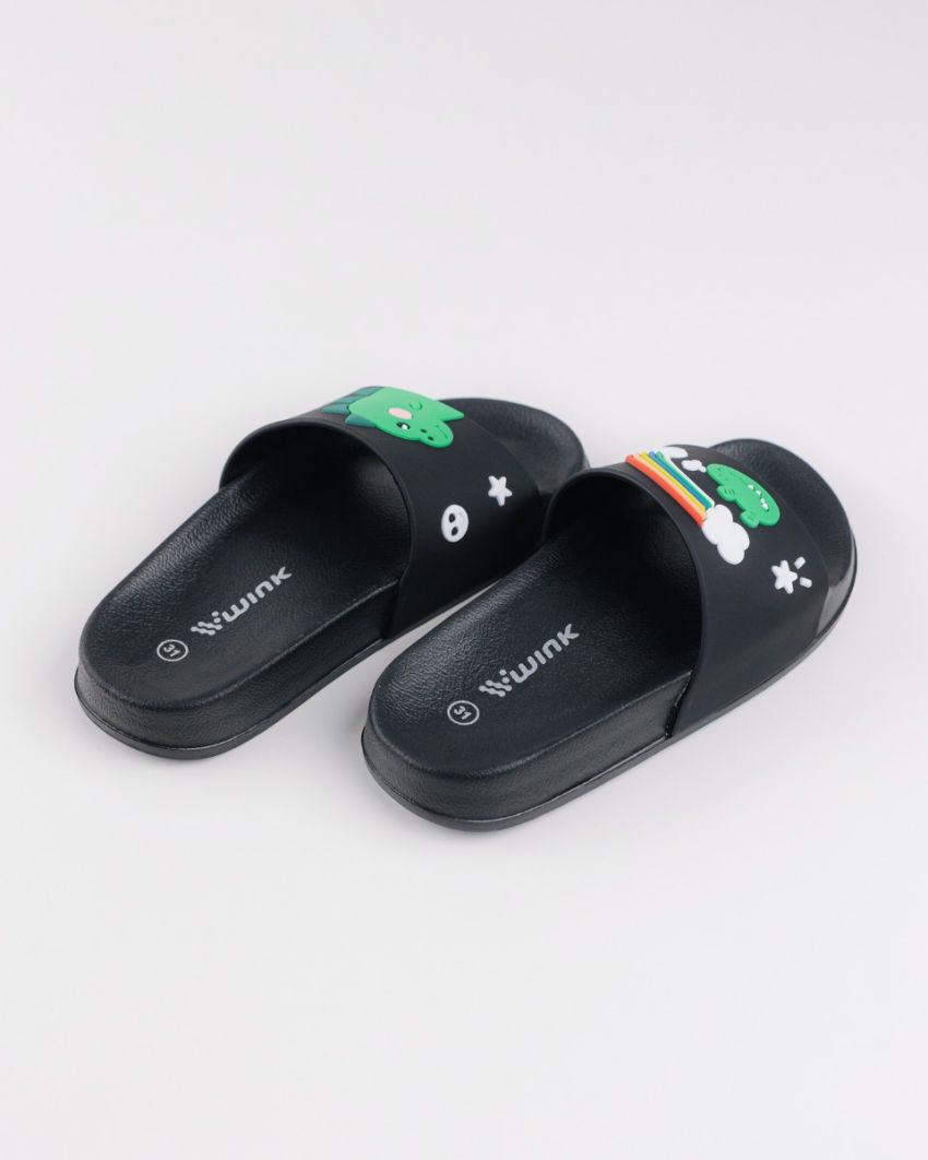 Wink - Dragi black kids slippers