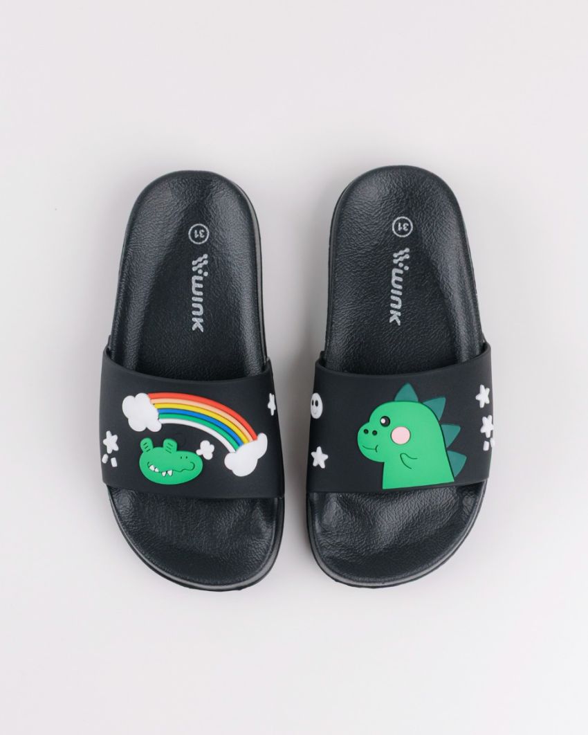 Wink - Dragi black kids slippers