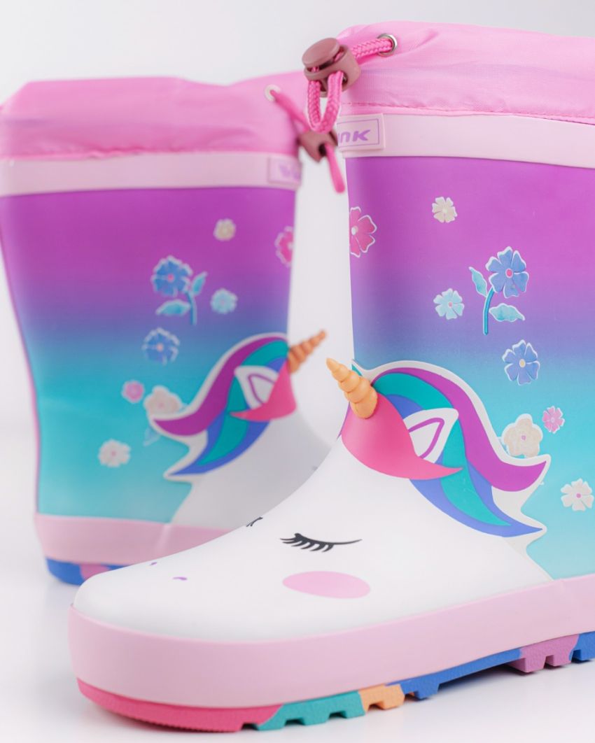 Wink - Aqqo - Unicorn rózsaszín gyerek gumicsizma-01