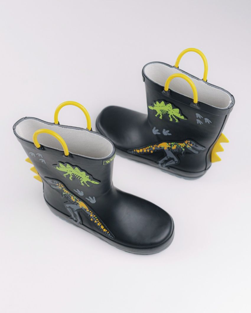 Wink - Aqqo - Fossil fekete gyerek gumicsizma-01