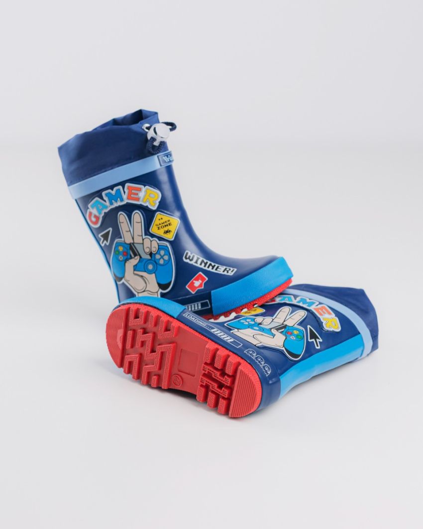 Wink - Aqqo - Gamer Zone navy baby rainboots