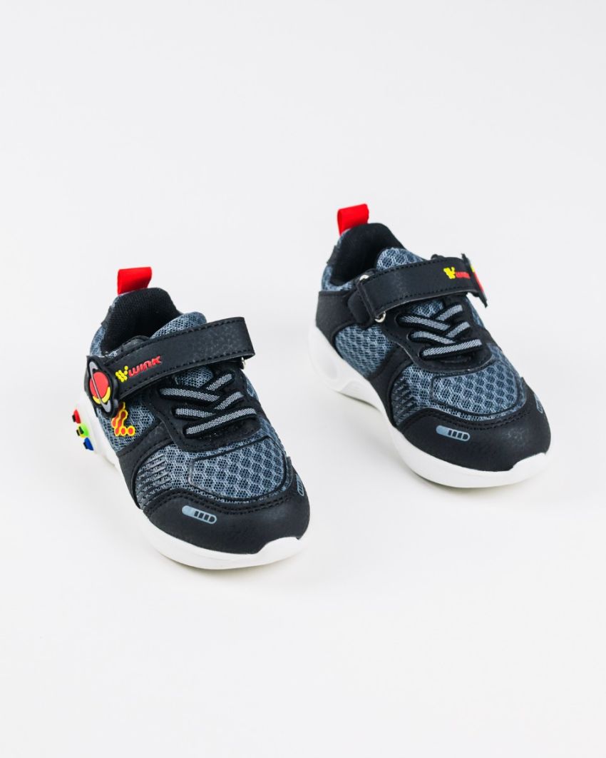 Wink - Nalan fekete fiú baba sneaker világítós