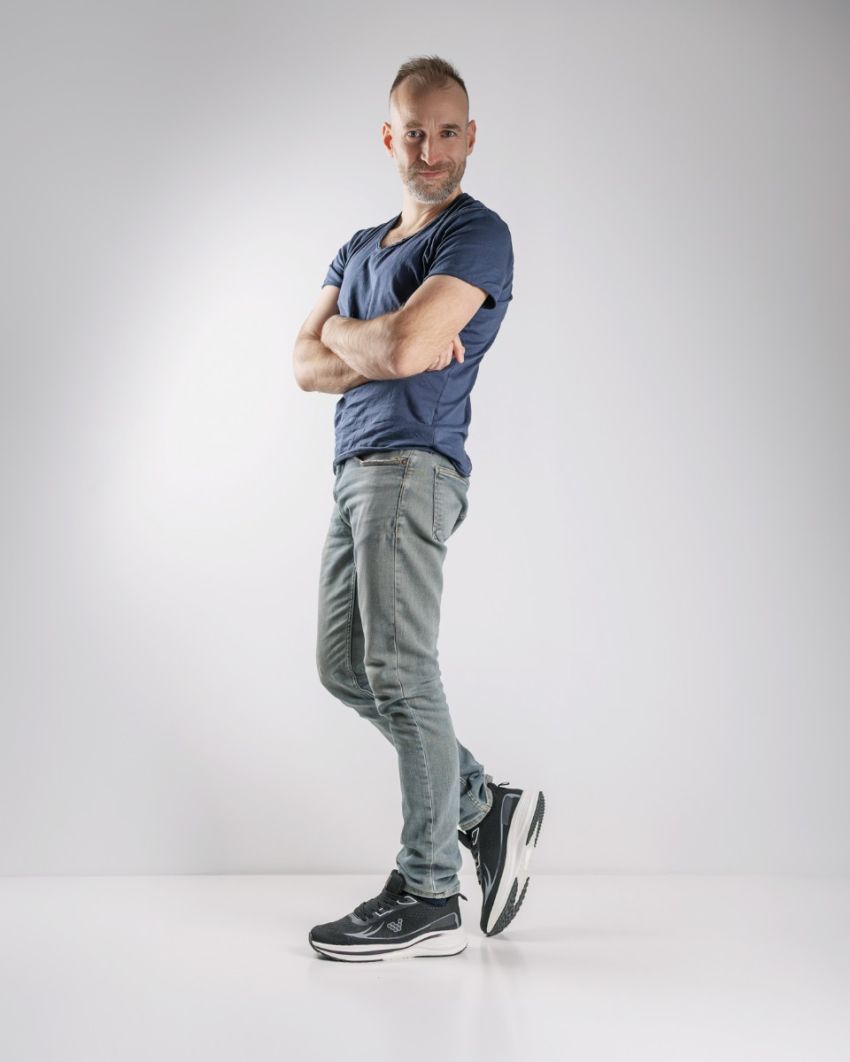 Wink - Nuvian fekete férfi fitnesz cipő futócipő